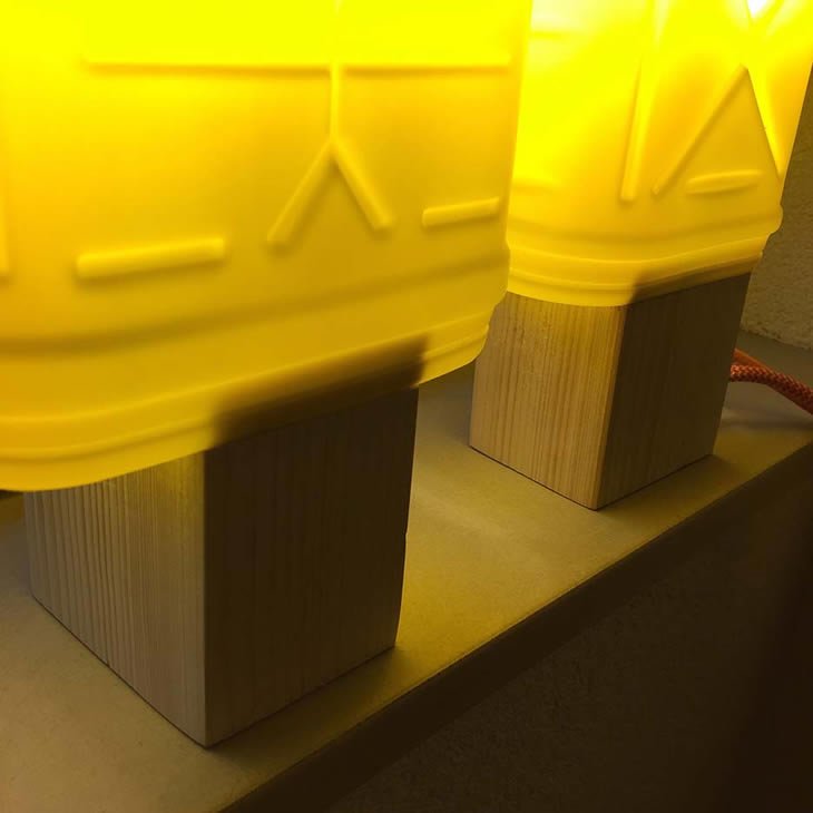 ChocoBeacon: Nesquik container upcycled into lamp by Gilbert de Rooij