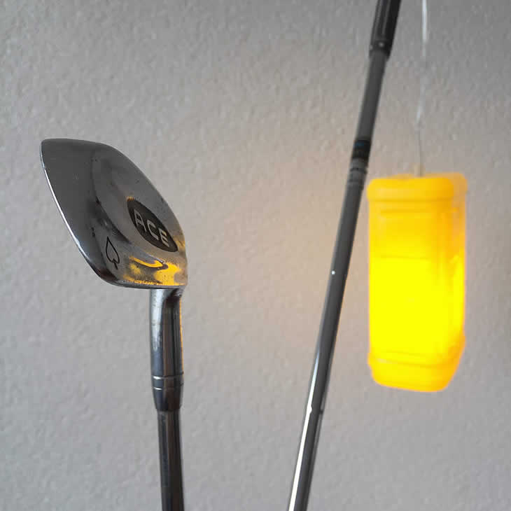 Loft&Light 57: upcycled golf clubs lamp by Gilbert de Rooij