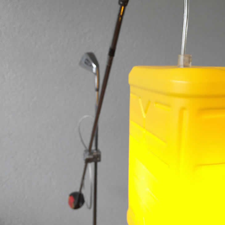 Loft&Light 57: upcycled golf clubs lamp by Gilbert de Rooij
