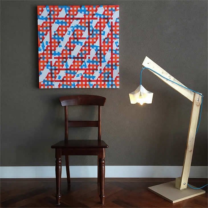 MilkClover1: upcycled milk cartons lamp by Gilbert de Rooij