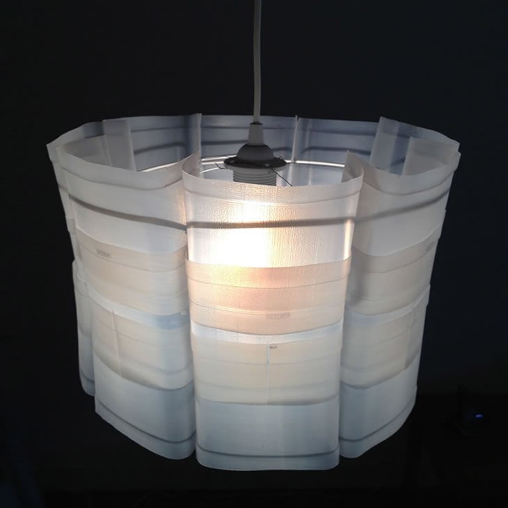 MilkFlowery: upcycle milk cartons lampshade by Gilbert de Rooij