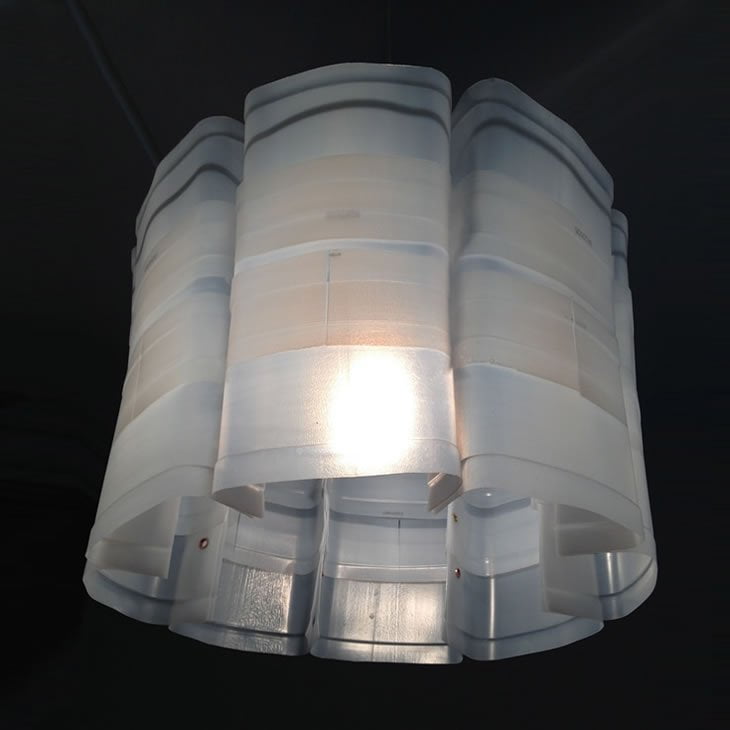 MilkFlowery: upcycle milk cartons lampshade by Gilbert de Rooij