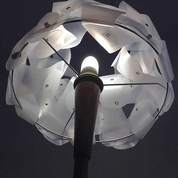 MilkTurban: upcycle milk cartons lampshade by Gilbert de Rooij