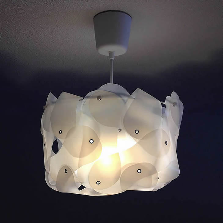 MilkTurban: upcycle milk cartons lampshade by Gilbert de Rooij