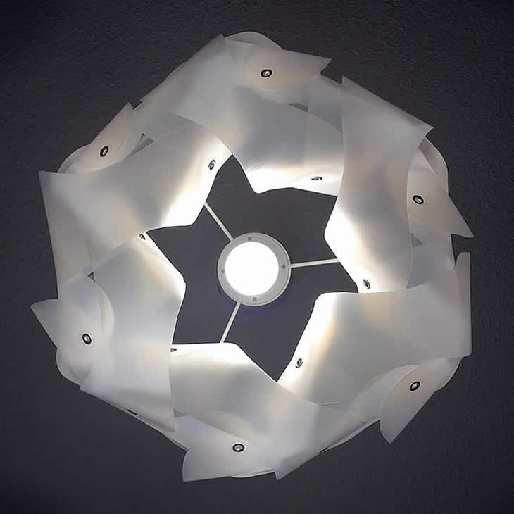 MilkTurban: upcycle milk cartons lampshade by Gilbert de Rooij
