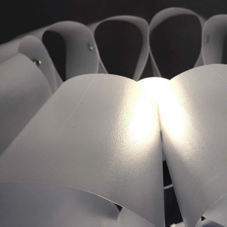 MilkWaves: upcycle milk cartons lampshade by Gilbert de Rooij
