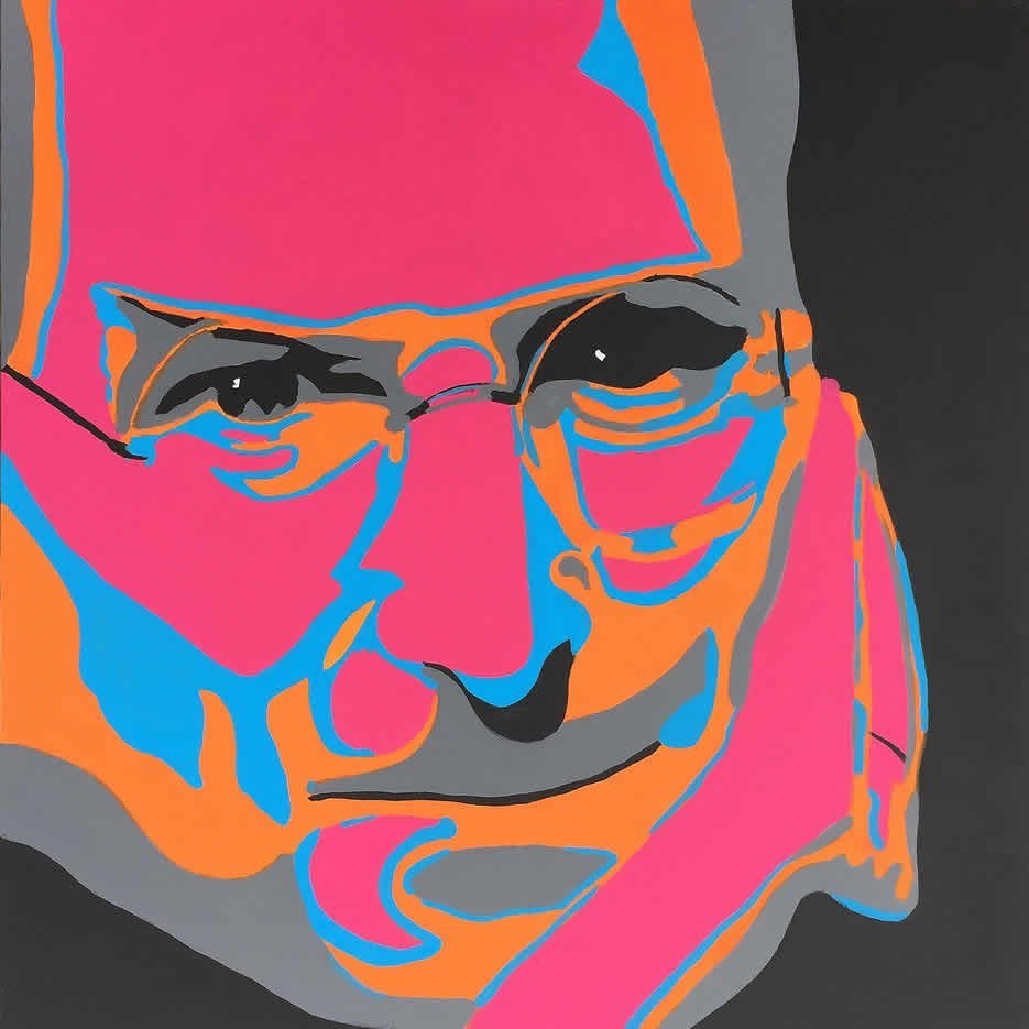 Think different, Steve Jobs. acrylic painting Stripes 01, acrylic painting | ontwerpDING